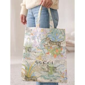 Tiger print Canvas Tote Bag - B